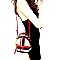 CH-BT2671 Checker Plaid Print Medium Convertible Backpack Satchel