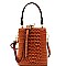 JEWEL TOP CROCODILE PRINT SATCHEL