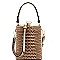 JEWEL TOP CROCODILE PRINT SATCHEL