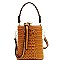JEWEL TOP CROCODILE PRINT SATCHEL