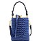 JEWEL TOP CROCODILE PRINT SATCHEL