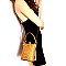 JEWEL TOP CROCODILE PRINT SATCHEL