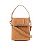 Small 2-Way Lizard Print Hardware Accent Flap Satchel