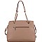 Stylish Pinstripe Embossed 2-Way Chain Tote Bag MH-BY4141