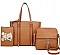 3 IN 1 STYLISH MODERN TOTE CROSSBODY AND CLUTCH SET