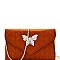 Butterfly Charm Quilted Envelope Clutch MH-CL0155