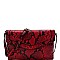 ENVELOPE SNAKE PRINT CROSS BODY SHOULDER BAG