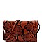 ENVELOPE SNAKE PRINT CROSS BODY SHOULDER BAG