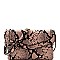 ENVELOPE SNAKE PRINT CROSS BODY SHOULDER BAG