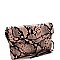 ENVELOPE SNAKE PRINT CROSS BODY SHOULDER BAG