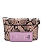 ENVELOPE SNAKE PRINT CROSS BODY SHOULDER BAG