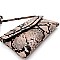ENVELOPE SNAKE PRINT CROSS BODY SHOULDER BAG
