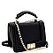 TWO WAY TURN-LOCK SATCHEL SHOULDER BAG