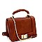 TWO WAY TURN-LOCK SATCHEL SHOULDER BAG