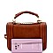 TWO WAY TURN-LOCK SATCHEL SHOULDER BAG