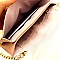 3-Compartment Knotted Bow Accent Clutch Shoulder Bag