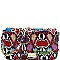 2-Way Snake Print Turn-Lock Flap Shoulder Bag