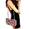 2-Way Snake Print Turn-Lock Flap Shoulder Bag