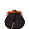 Stylish Wooden Knob Frame Woven Straw Shoulder Bag MH-CTL0020