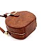 ROUND BUCKLE WRIST HANDLE ACCENT SATCHEL