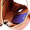 ROUND BUCKLE WRIST HANDLE ACCENT SATCHEL