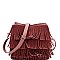 MULTI-COMPARTMENT 4 LAYER FRINGE BOHEMIAN SHOULDER BAG