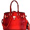 Padlock Accent Croco 3-Compartment Tote Wallet SET MH-CY7083W