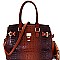 Padlock Accent Croco 3-Compartment Tote Wallet SET MH-CY7083W