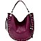 D0408-LP Stud and Stitch Accent Expandable Single Strap Hobo