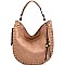 D0408-LP Stud and Stitch Accent Expandable Single Strap Hobo
