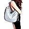 D0408-LP Stud and Stitch Accent Expandable Single Strap Hobo