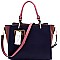 Color Block 3-Compartment Satchel Wallet SET MH-DB7139W