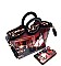 MICHELLE OBAMA SATCHEL WITH LEOPARD STRING BAG + WALLET