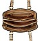 2 IN 1CROCODILE TOTE BAG WITH TASSELED CLUTCH