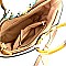 Bamboo Handle Scarf Accent Satchel Wallet SET