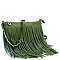 FRINGED CROSS BODY MESSENGER