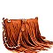 FRINGED CROSS BODY MESSENGER