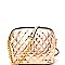Dome-Shaped Quilted Metallic Cross Body