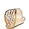Dome-Shaped Quilted Metallic Cross Body