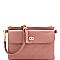 Turn-Lock Accent Quilted Front Pocket Cross Body