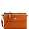 Turn-Lock Accent Quilted Front Pocket Cross Body
