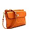 Turn-Lock Accent Quilted Front Pocket Cross Body
