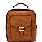 Boxy Multi-Pocket Textured Fashion Backpack