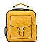 Boxy Multi-Pocket Textured Fashion Backpack