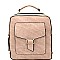 Boxy Multi-Pocket Textured Fashion Backpack