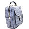 Boxy Multi-Pocket Textured Fashion Backpack