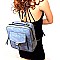 Boxy Multi-Pocket Textured Fashion Backpack