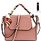 Scarf Wrap Handle Flap Satchel with Portable Charger MH-F0242C