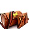 Butterfly Charm Color Block Striped 2 in 1 Shoulder Bag MH-F0274