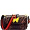 Butterfly Charm Color Block Striped 2 in 1 Shoulder Bag MH-F0274